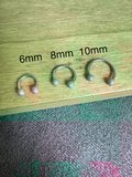316 L Cerrahi Çelik Cancanlı Top 3mm x 8mm x 1.2mm Çelik Halka Piercing