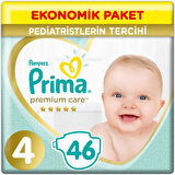 Prima Premium Care Bebek Bezi Eko Paket 4 Beden 46 Adet