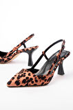 St-002 Leopar Günlük 7 Cm Topuklu Bayan Ayakkabı