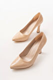 St-001 Nut Rugan Günlük 9 Cm Topuklu Bayan Stiletto Ayakkabı