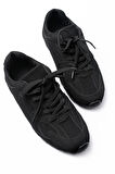 Rs-01 Siyah Süet İnce Taban Günlük Spor Ayakkabı
