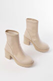 767-3040 Bej Günlük Kalın Topuklu Kadın Bot