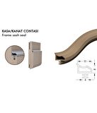 Contacall Ahşap Kapı Fitili Ahşap Kapı Contası Siyah 25 Metre Ortadan Tırnaklı