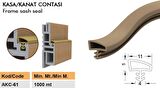 Contacall Ahşap Kapı Fitili Ahşap Kapı Contası Kahverengi 25 Metre Ortadan Tırnaklı AKC-61