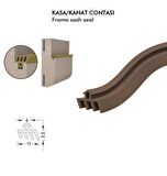 Contacall Alüminyum Cam Çıta Contası Cam Çıta Fitili 10 Metre Siyah AKC-66