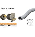 Contacall Çelik Kapı  Kasa Fitili Çelik Kapı Contası 6 Metre Beyaz