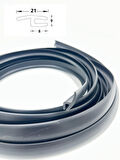 Contacall Geçmeli Alüminyum Fitili "h" Fitil 21mm Genişlik 5 metre Uzunluk Siyah Renk