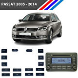 VW Passat B6 B7 Radyo CD Çalar Tuş Takımı 16 Parçalı 2005 2014