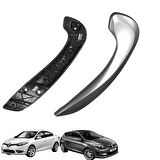 Fluence Megane 3 Kapı Kapı İç Kol Tutamağı Mat Krom Alt Ve Üst Parça Sol 2009-2016