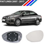 Otozet - Fiat Linea Sol Dış Ayna Camı Sürücü Tarafı Isıtmalı 2007-2017 71740497