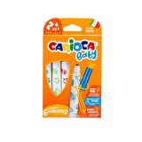 Carioca Jumbo Bebek Süper Yıkanabilir Keçeli Boya Kalemi Ve Teddy Baby Crayons 6 Lı +1 Yaş Boya