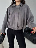 Süet Apoletli Bomber Ceket