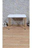 Tedy Kumaşlı 60 cm x 38 cm Gold Telli Ayak Oturak