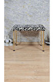 Tedy Kumaşlı 60 cm x 38 cm Gold Telli Ayak Oturak