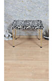 Tedy Kumaşlı 60 cm x 38 cm Gold Telli Ayak Oturak