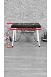Tedy Kumaşlı 60 cm x 38 cm Krom Sivriltme Ayaklı Oturak