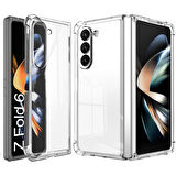 Forzacase Samsung Galaxy Z Fold6 ile uyumlu Crystal Serisi Anti Shock Sert Silikon Kılıf