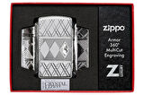 Zippo Diamond Pattern Dizayn Armor® Kasa Slim Çakmak