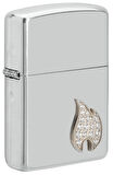 Sterling Silver Flame Emblem Dizayn Saf Gümüş Çakmak