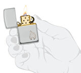 Sterling Silver Flame Emblem Dizayn Saf Gümüş Çakmak