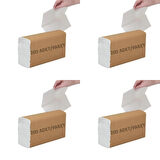 Z Katlama Dispenser Peçete 2 Katlı 200 Yaprak 4 Paket