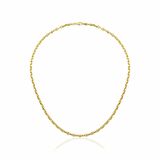 Oval Barlı Zincir Kolye ZKU106