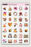 Sevimli Arı Sticker Seti - 35 Adet Etiket Çıkartma