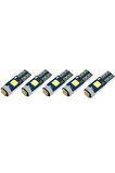 Femex 5 Adet T3-T4-T5 Duy Uyumlu Mini Led Ampul Kilometre Gösterge Ambians Aydınlatma Beyaz