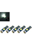 Femex 5 Adet T3-T4-T5 Duy Uyumlu Mini Led Ampul Kilometre Gösterge Ambians Aydınlatma Beyaz