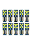 Femex 10 Adet T10 Led 10 Ledli Mini Yassı Tip Park, Plaka, İç Aydınlatma Beyaz