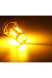 Femex T20 Çift Devre Büyük Dipsiz PY21/5W Tip 66 Ledli Mercekli Turuncu