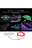 1 Adet El Wire İp Neon Led İçin 3 Modlu Pilli Kumanda