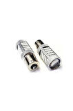 Femex 93 Tek Duy Led PR21W Tip BA15S 66 Ledli Düz Tırnak Mercekli Kırmızı