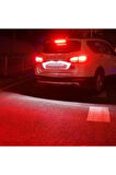 Femex 93 Tek Duy Led PR21W Tip BA15S 66 Ledli Düz Tırnak Mercekli Kırmızı