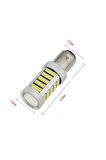 Femex 93 Tek Duy Led PR21W Tip BA15S 66 Ledli Düz Tırnak Mercekli Kırmızı