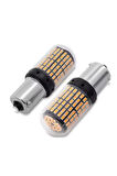 Femex 93 Tek Duy Led PY21W Tip BAU15S 144 Ledli Yakın Tırnak Turuncu