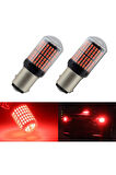 Femex 93 Tek Duy Led PR21W Tip BA15S 144 Ledli Düz Tırnak Kırmızı