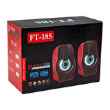 Magicvoice MV-4941 USB Hoparlör Rgb Işıklı Siyah/Mavi-Siyah/Kırmızı (2*3 Watt - 4 Ohm)
