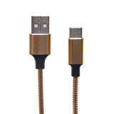 POWERMASTER PM-3799 TYPE-C 1 METRE METAL ÖRGÜLÜ DATA VE ŞARJ KABLOSU