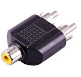 1 RCA DİŞİ/2 RCA ERKEK ÇEVİRİCİ JACK