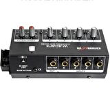 OSAWA W-404FX MİK GİRİŞ-1 LINE ÇIKIŞ EKOLU MİK ÇOĞALTICI 20 DB ADAPTÖRLÜ 4 KANAL MINI MIXER