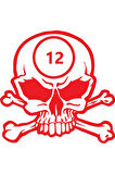 Hedef 12 Kuru Kafa Sticker (Oto-Motor-Laptop-Duvar-Dekor) 10 x 10 cm