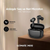 Zuidid Ultimate ZMX10 Anc-Enc Bluetooth 5,4 Bluetooth Kulaklık Type C Hızlı Şarj Özellikli