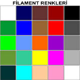 Mor Renk 3D Kalem + 25 Renk Toplam 25 Metre Pla Filament + Şablon