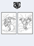  Iron Man Boyama Kitabı (20 Tam Sayfa), Arka Kapak Poster Hediyeli (+1 Sayfa Sticker)