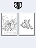  Iron Man Boyama Kitabı (20 Tam Sayfa), Arka Kapak Poster Hediyeli (+1 Sayfa Sticker)