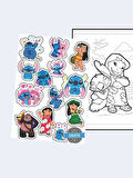Lilo ve Stitch Boyama Kitabı (20 Tam Sayfa), (Sticker Hediyeli)