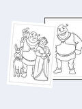 Shrek (Şrek) Boyama Kitabı (20 Tam Sayfa), (Sticker Hediyeli)
