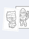 Brawl Stars Boyama Kitabı (20 Tam Sayfa), (Sticker)