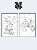  Sonic (Kirpi Sonik) Boyama Kitabı (20 Tam Sayfa), (Sticker Hediyeli)